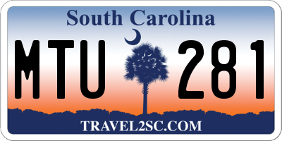 SC license plate MTU281