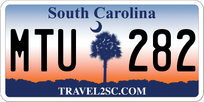 SC license plate MTU282