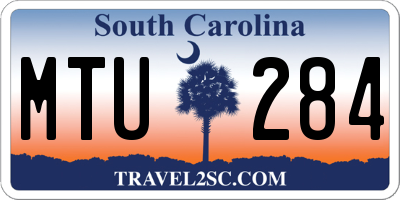 SC license plate MTU284