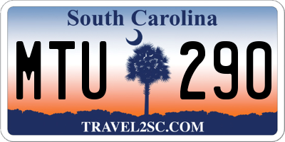 SC license plate MTU290