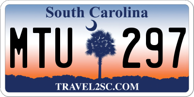 SC license plate MTU297