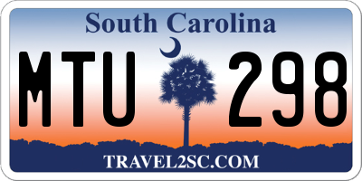 SC license plate MTU298