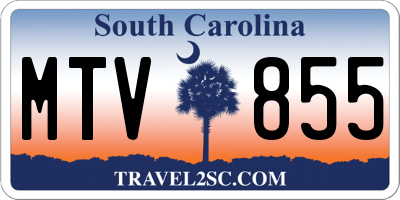 SC license plate MTV855