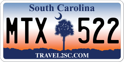 SC license plate MTX522