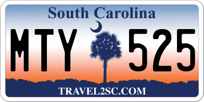 SC license plate MTY525