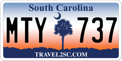 SC license plate MTY737