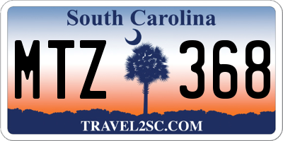 SC license plate MTZ368