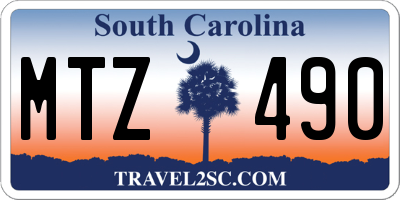 SC license plate MTZ490