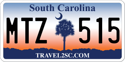 SC license plate MTZ515