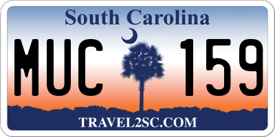 SC license plate MUC159