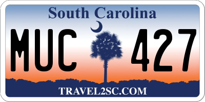 SC license plate MUC427