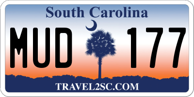SC license plate MUD177