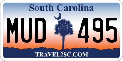 SC license plate MUD495