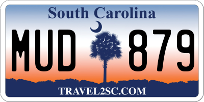 SC license plate MUD879