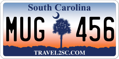 SC license plate MUG456