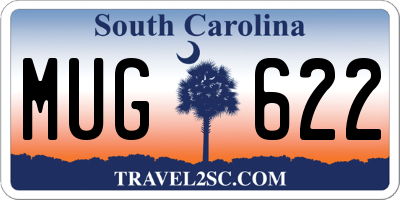 SC license plate MUG622