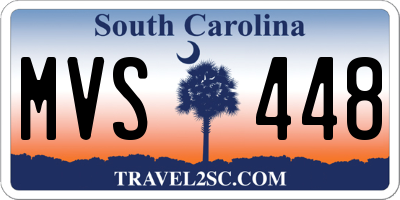 SC license plate MVS448