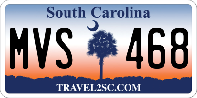 SC license plate MVS468