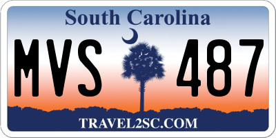 SC license plate MVS487