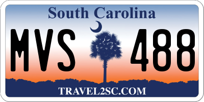SC license plate MVS488