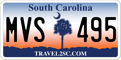 SC license plate MVS495
