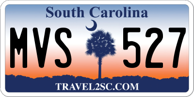 SC license plate MVS527