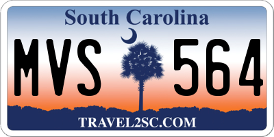 SC license plate MVS564