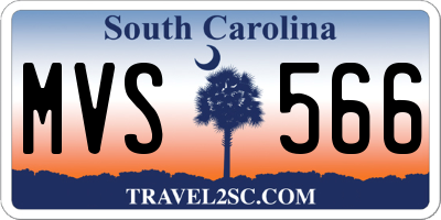 SC license plate MVS566
