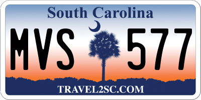 SC license plate MVS577