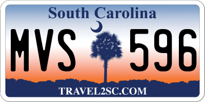 SC license plate MVS596