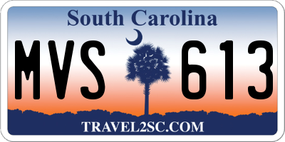 SC license plate MVS613