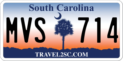 SC license plate MVS714