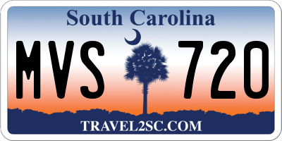 SC license plate MVS720