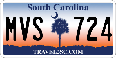 SC license plate MVS724