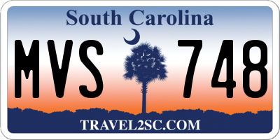 SC license plate MVS748