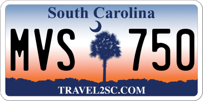 SC license plate MVS750
