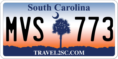 SC license plate MVS773