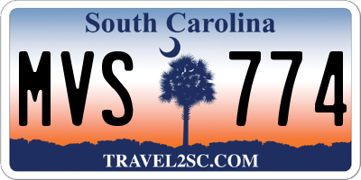 SC license plate MVS774