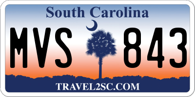 SC license plate MVS843