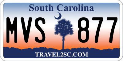 SC license plate MVS877