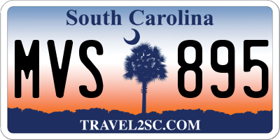 SC license plate MVS895