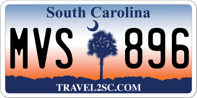 SC license plate MVS896