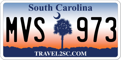 SC license plate MVS973