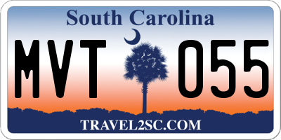 SC license plate MVT055