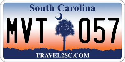SC license plate MVT057