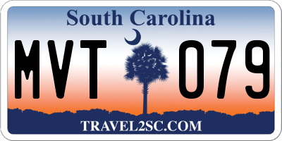 SC license plate MVT079