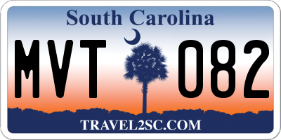 SC license plate MVT082