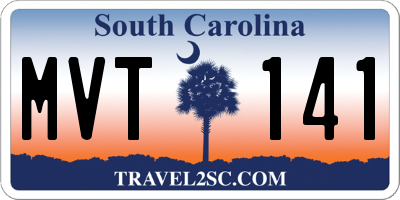 SC license plate MVT141