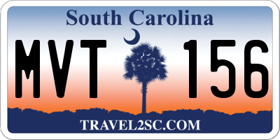 SC license plate MVT156