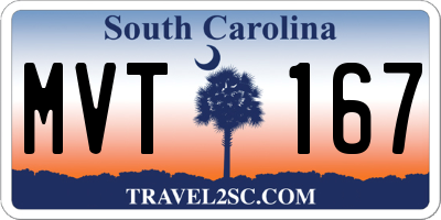 SC license plate MVT167